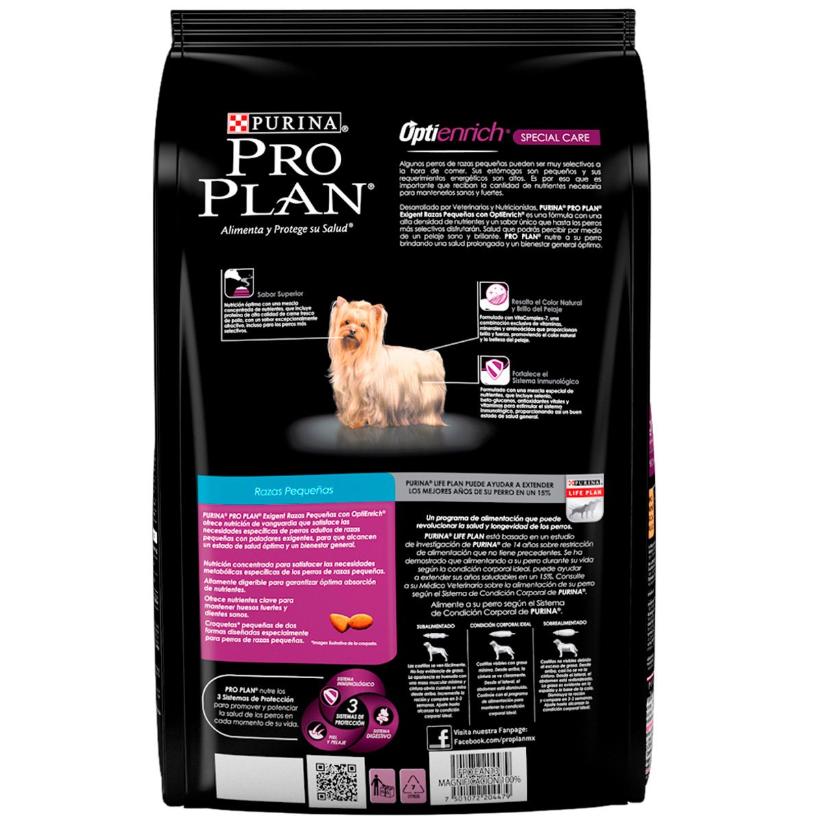 Pro Plan Optienrich Exigent Alimento Seco para Perro Adulto Raza Pequeña Receta Pollo y Arroz