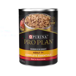 Pro Plan Alimento Húmedo para Perro Senior Todas las Razas Receta Carne y Arroz, 368.5 g